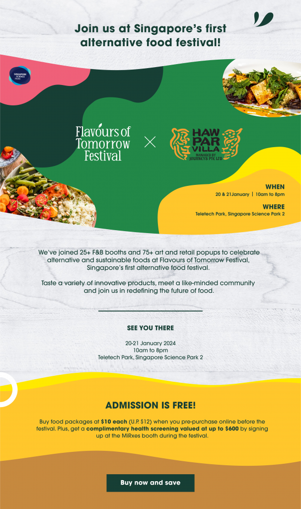 See you at Singapore's first alternative food festival!